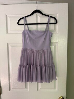 Lavender Sports Active Dress with Built In Shorts